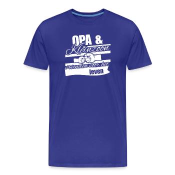 Grandpa & Grandson – Friends for Life - Men's Premium Organic T-Shirt - royal blue - Front - Damien (186cm)