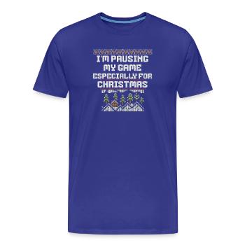Gaming Weihnachten zocken zu den Festtagen - Männer Premium Bio T-Shirt - Königsblau - Vorne - Damien (186cm)