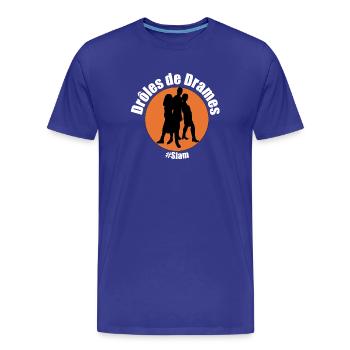 Funny Slam Dramas - Men's Premium Organic T-Shirt - royal blue - Front - Damien (186cm)