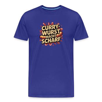 Le currywurst vous rend piquant – un discours humoristique pour désigner - T-shirt bio Premium Homme - bleu roi - Devant - Damien (186cm)