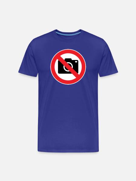 Photography prohibited, prohibition signs - Men's Premium Organic T-Shirt - royal blue