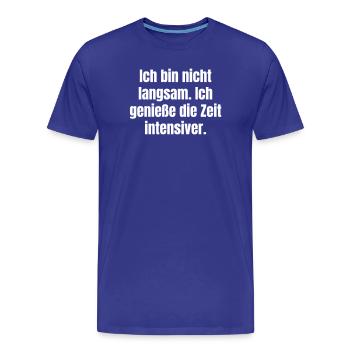 Je ne suis pas lent. Faute de frappe. - T-shirt bio Premium Homme - bleu roi - Devant - Damien (186cm)
