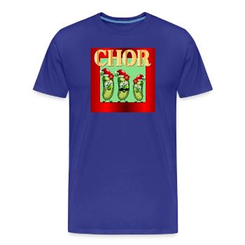 CHRISTMAS SINGING CHOIR - Men's Premium Organic T-Shirt - royal blue - Front - Damien (186cm)
