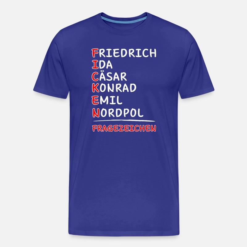 Funkalphabet-Friedrich Ida Cäsar Kaufmann Emil... - Männer Premium Bio T-Shirt - Königsblau