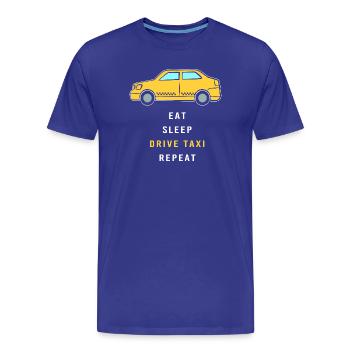 Chauffeur de taxi Taxi - T-shirt bio Premium Homme - bleu roi - Devant - Damien (186cm)