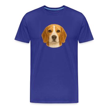 Beagle Kopfporträt Tierliebe - Männer Premium Bio T-Shirt - Königsblau - Vorne - Damien (186cm)