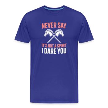 Hobby Horsing - T-shirt bio Premium Homme - bleu roi - Devant - Damien (186cm)
