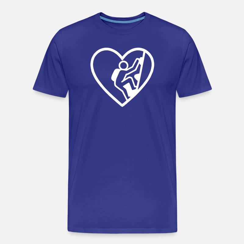 Kletterherz – Vertikale Leidenschaft - Männer Premium Bio T-Shirt - Königsblau