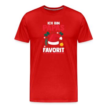 Santa Claus Dad's Favorite Christmas - Men's Premium Organic T-Shirt - red - Front - Damien (186cm)