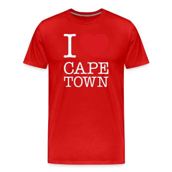 I love Cape Town Kapstadt - Men's Premium Organic T-Shirt - red - Front - Damien (186cm)