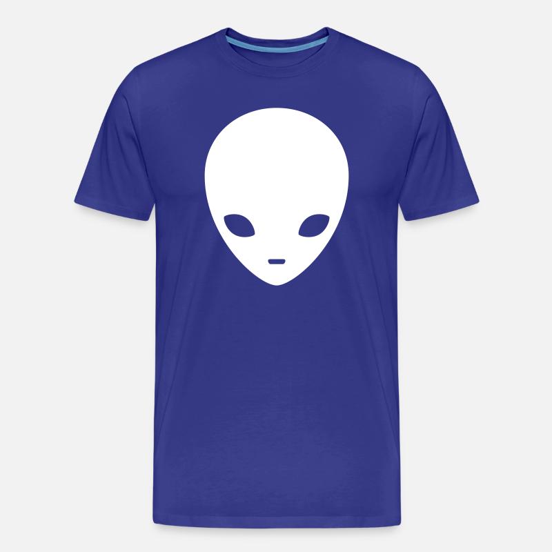 Cosmic Alien Silhouette Minimal - Männer Premium Bio T-Shirt - Königsblau