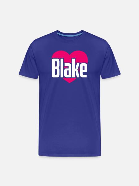 J’aime Blake Coeur rose J’aime Blake - T-shirt bio Premium Homme - bleu roi