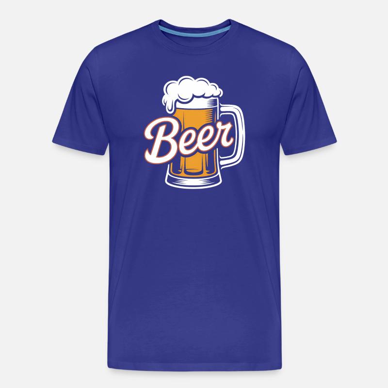 Bier – Cool Beer Logo - Männer Premium Bio T-Shirt - Königsblau