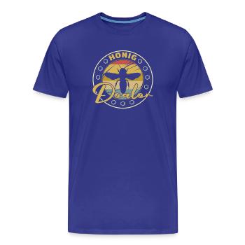 Conception apicultrice pour apiculteurs - T-shirt bio Premium Homme - bleu roi - Devant - Damien (186cm)