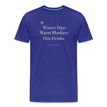 Cozy Winter Vibes - T-shirt bio Premium Homme - bleu roi - Devant - Damien (186cm)