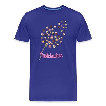 Puff Cake – Funny Cupcake Design - Men's Premium Organic T-Shirt - royal blue - Front - Damien (186cm)