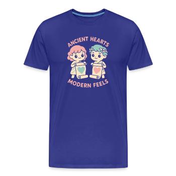 Antike Liebesmythologie Romantik Vintage - Männer Premium Bio T-Shirt - Königsblau - Vorne - Damien (186cm)