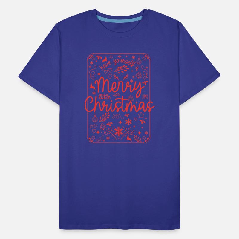 Joyeux Noël Script Rouge T-shirt bio Premium Homme