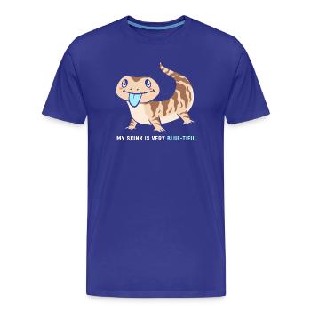 Blue Tongue Lizard - Men's Premium Organic T-Shirt - royal blue - Front - Damien (186cm)