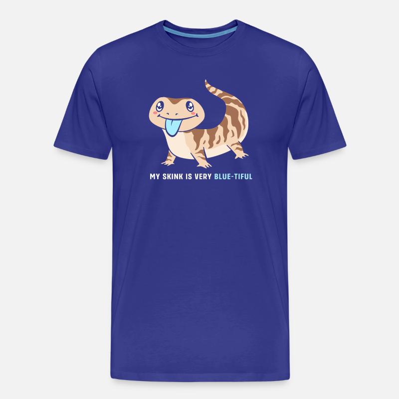 Blau Zunge Eidechse - Männer Premium Bio T-Shirt - Königsblau