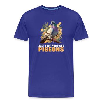 Pigeons Pigeon - T-shirt bio Premium Homme - bleu roi - Devant - Damien (186cm)