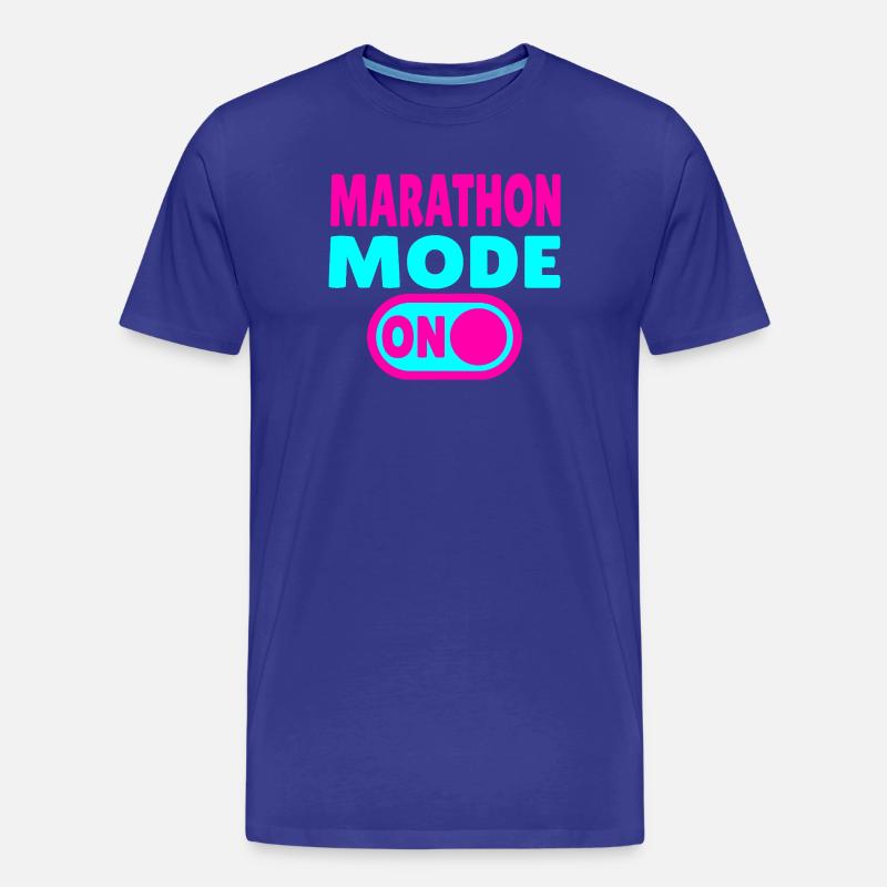 Mode marathon activé – Courir avec passion - T-shirt bio Premium Homme - bleu roi