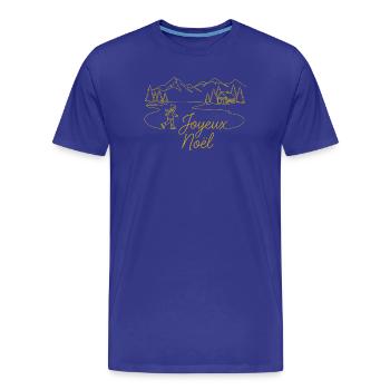 Joyeux Noël Christmas winter landscape - Men's Premium Organic T-Shirt - royal blue - Front - Damien (186cm)