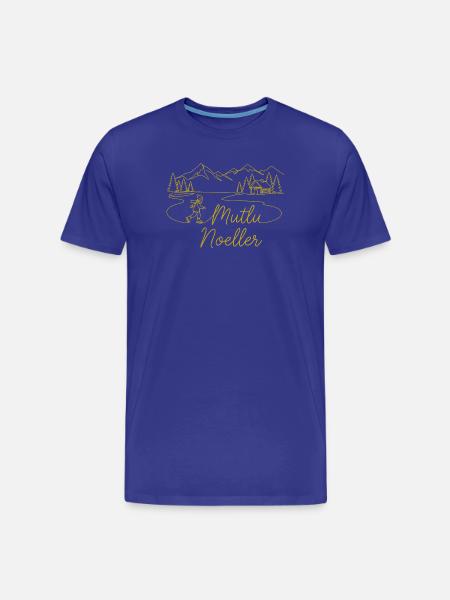 Mutlu Noeller Winterlandschaft weihnachtlich - Männer Premium Bio T-Shirt - Königsblau