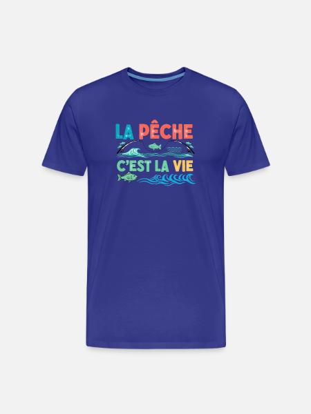 fishing is life,Humor,fisherman gift - Men's Premium Organic T-Shirt - royal blue