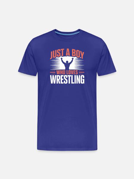 Just a Boy Who Loves Wrestling - Men's Premium Organic T-Shirt - royal blue
