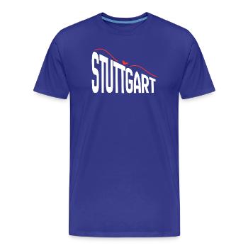 Stuttgart - T-shirt bio Premium Homme - bleu roi - Devant - Damien (186cm)
