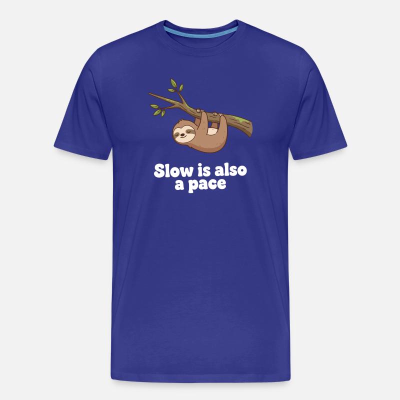 Langsam ist auch ein Tempo - Männer Premium Bio T-Shirt - Königsblau