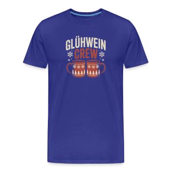Glühwein Crew Frohe Weihnachten Weihnachtsmarkt - Männer Premium Bio T-Shirt - Königsblau - Vorne - Damien (186cm)