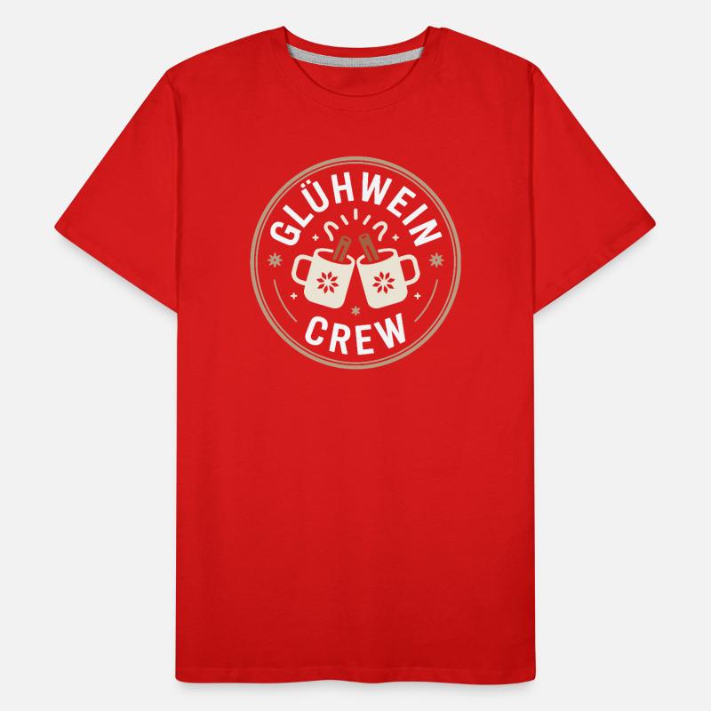 Équipe du vin chaud Marché de Noël joyeux T-shirt bio Premium Homme