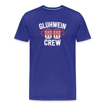 Glühwein Crew Frohe Weihnachten Weihnachtsmarkt - Männer Premium Bio T-Shirt - Königsblau - Vorne - Damien (186cm)