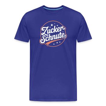 Museau sucré Dent sucrée Chocolat Sucre Museau - T-shirt bio Premium Homme - bleu roi - Devant - Damien (186cm)