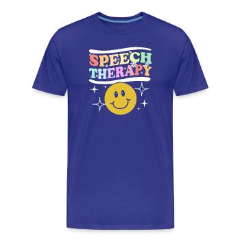 Speech Therapy Speech Therapist Speech Therapist - Men's Premium Organic T-Shirt - royal blue - Front - Damien (186cm)
