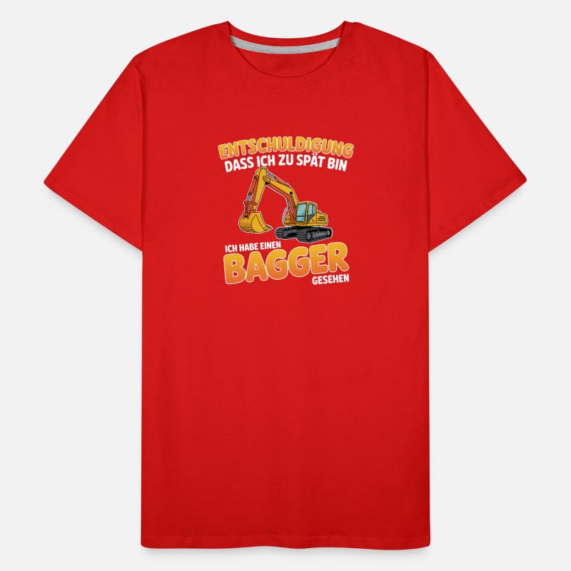 I Saw an Excavator - German Memes Men's Premium Organic T-Shirt