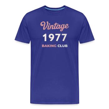 Vintage 1977 – Baking Club Retro Geburtsjahr - Männer Premium Bio T-Shirt - Königsblau - Vorne - Damien (186cm)