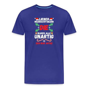 Tir à l’arc Tir à l’arc Tir à l’arc - T-shirt bio Premium Homme - bleu roi - Devant - Damien (186cm)