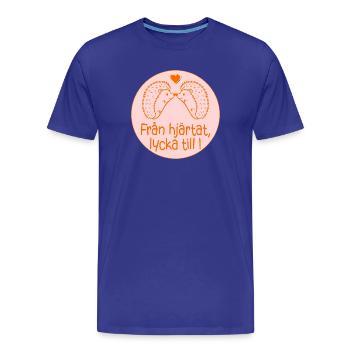 Du fond du cœur, bonne chance - T-shirt bio Premium Homme - bleu roi - Devant - Damien (186cm)