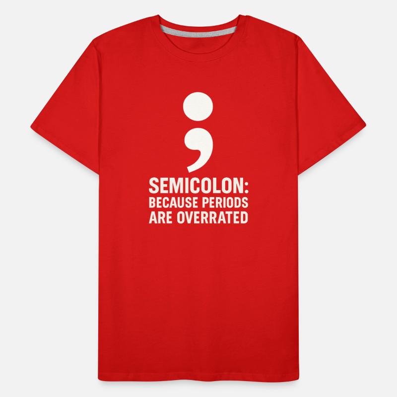Grammatik Oxford Comma Language Rules Männer Premium Bio T-Shirt