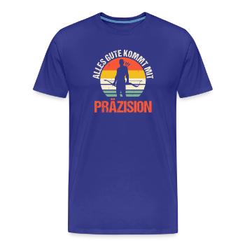 Tir à l’arc Tir à l’arc Tir à l’arc - T-shirt bio Premium Homme - bleu roi - Devant - Damien (186cm)