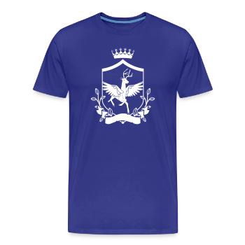 Geflügeltes Reh – edles Wappentier Wald - Männer Premium Bio T-Shirt - Königsblau - Vorne - Damien (186cm)
