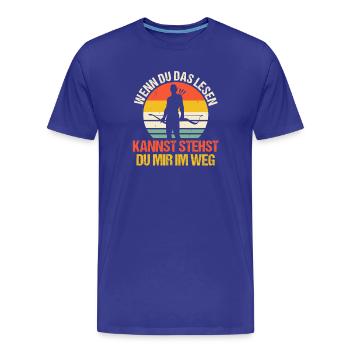 Tir à l’arc Tir à l’arc Tir à l’arc - T-shirt bio Premium Homme - bleu roi - Devant - Damien (186cm)
