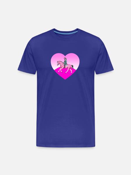 horses - Men's Premium Organic T-Shirt - royal blue