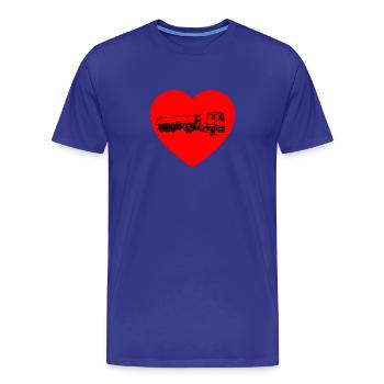 Truck - Männer Premium Bio T-Shirt - Königsblau - Vorne - Damien (186cm)