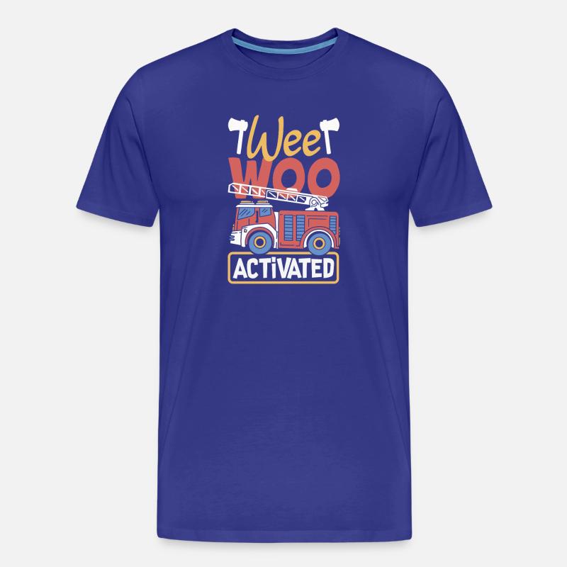 Wee Woo Squad Fire Tiny Firefighter - Men's Premium Organic T-Shirt - royal blue