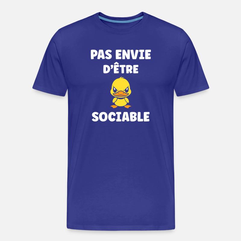 Ich will nicht gesellig sein - Männer Premium Bio T-Shirt - Königsblau