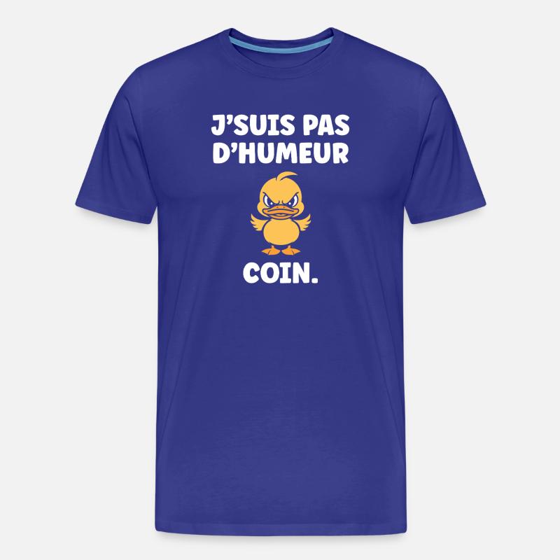 Grumpy Duck MÜNZ - Männer Premium Bio T-Shirt - Königsblau